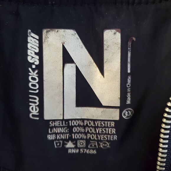 New Look Sport Jacket Womens 3X Blue Windbreaker Bomber Full Zip - Picture 6 of 8